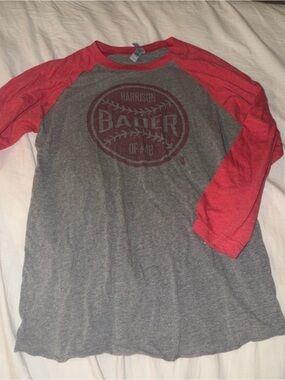 next Gray & Red Raglan Long Sleeve Baseball Tee